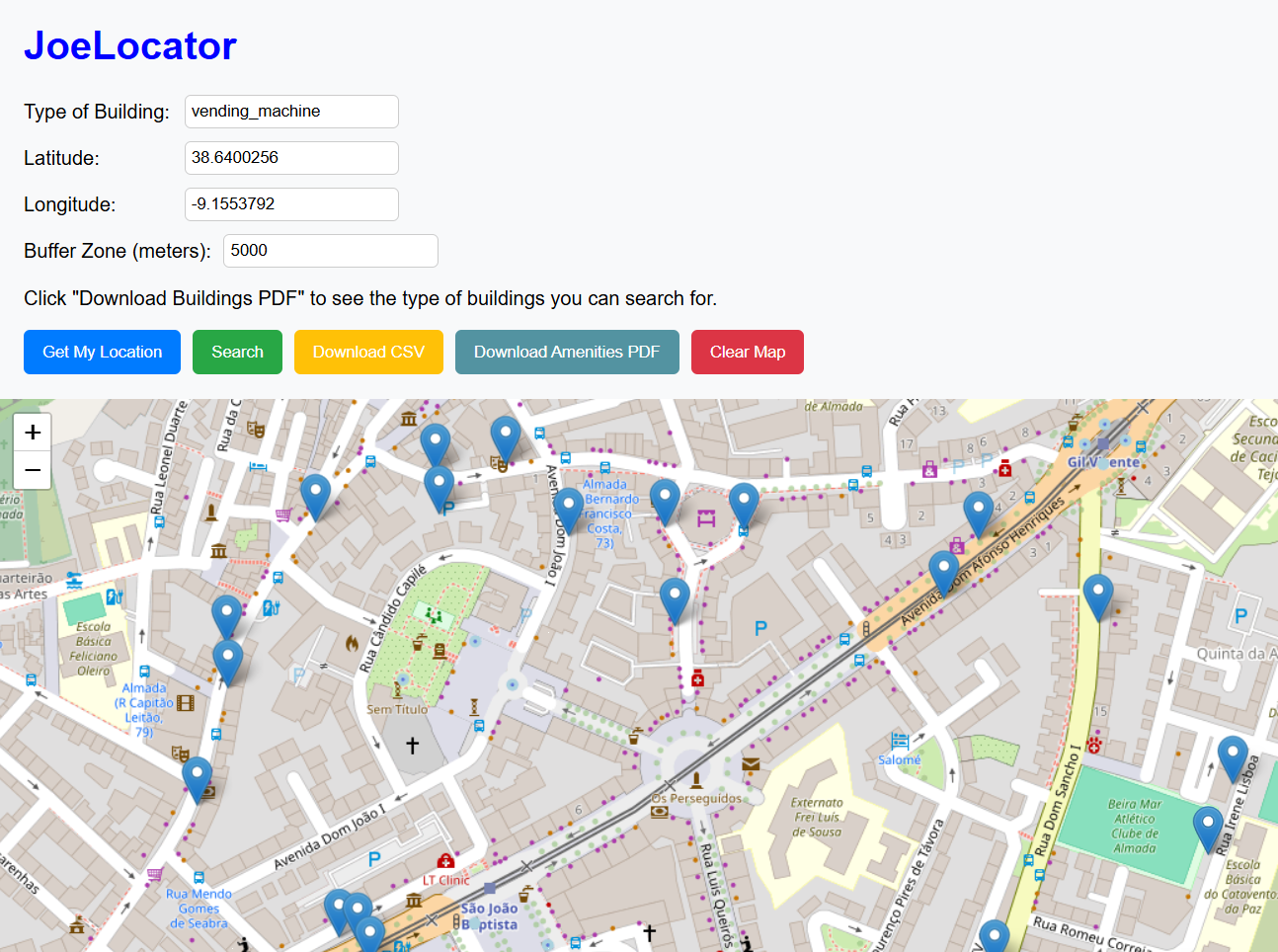 Web map app